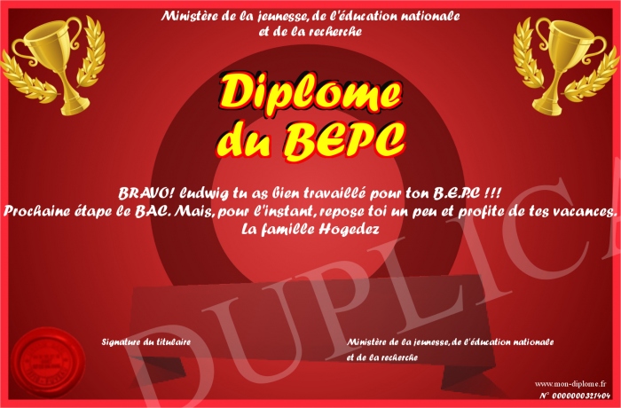 diplome bepc